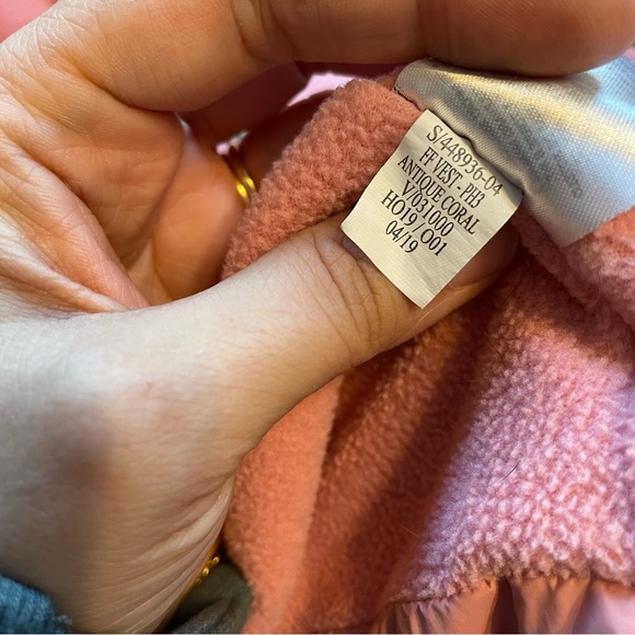 Puffer Vest powder pink frost free size Medium - Picture 7 of 9